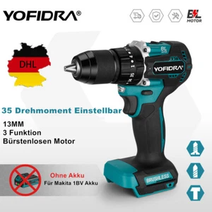 Bürstenlosen Motor Akku Bohrschrauber Akkuschrauber Bohrmaschine Für 18V Makita - Bild 1 von 14