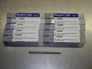 10 ¡NUEVO! Herramienta Harvey .100" Carburo Bola Endmill 3 Flautas 2-1/2" OAL 12899 - Imagen 1 de 3