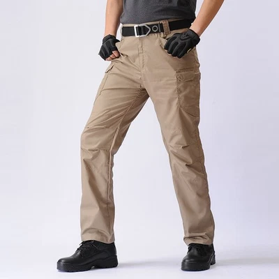 Durable Tactical Mens Cargo Pants Waterproof Work Outdoor Combat Trousers Pants - Image 1 of 4