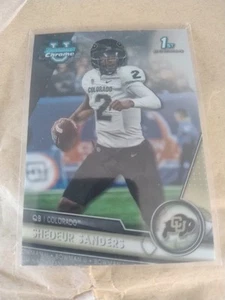 Shedeur Sanders 2023 Bowman Chrome 1st Bowman Colorado Buffaloes Cleveland Brown - Picture 1 of 2
