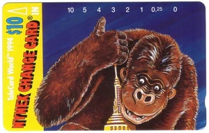 $10. Tarjeta telefónica Face: King Kong Surrounds Empire State Building (tarjeta superior) - Imagen 1 de 1
