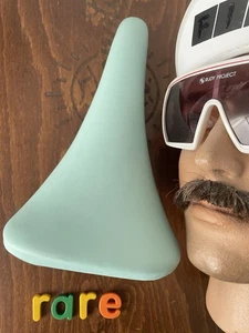 Vintage NOS San Marco Concor Super Corsa Comfort Bianchi Celeste Green Saddle - Picture 1 of 7