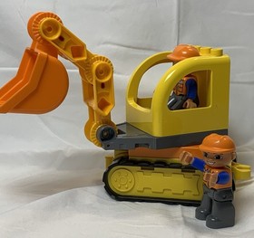 LEGO DUPLO Excavator With 2 Workers Construction Vehicle From #10812