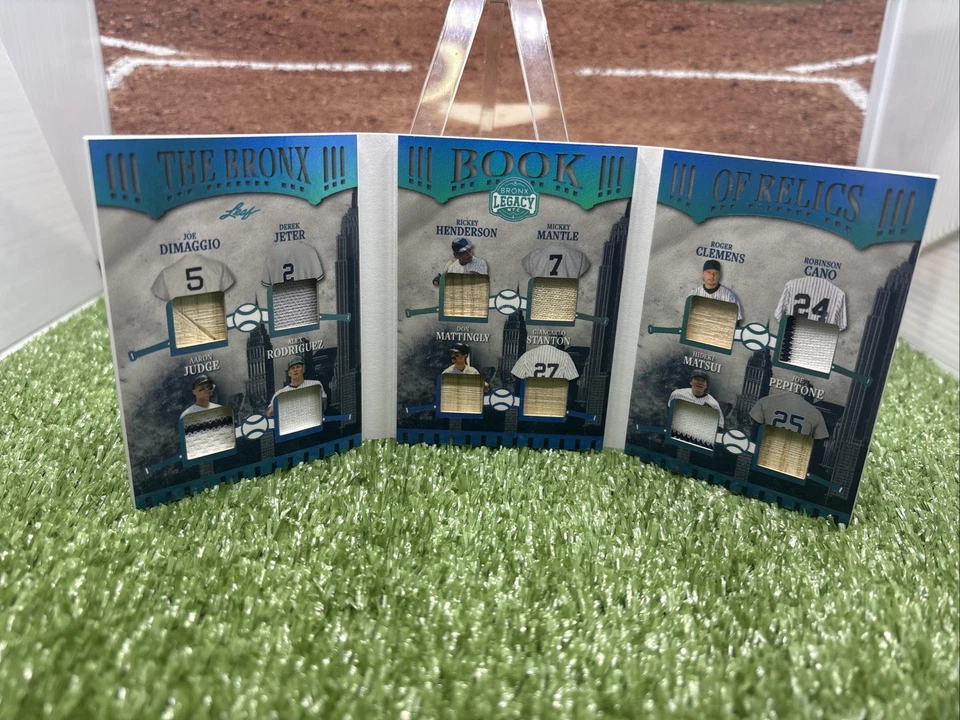 2025 Leaf-DIMAGGIO, MANTLE,  JUDGE, JETER,AROD +"A Bronx Legacy"  G/U Relic Book - Image 1 of 4