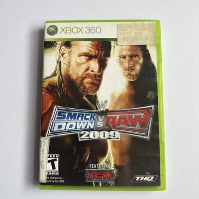 WWE Smackdown vs. Raw 2009 Microsoft Xbox 360 CIB with Case and Manual untested - Image 1 of 4