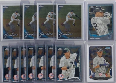 (40) 卡套装 DEREK JETER 棒球洋基队系列 Topps Chrome Fleer Ultra — 第 1/4 张图片