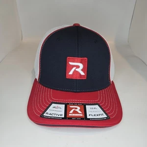 Richardson 172 Adult Navy Red L XL Flex Fit Embroidered Hat Cap - Picture 1 of 7