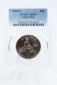 1995-S PCGS MS69 Civil War Modern Commemorative Half Dollar 50C - Picture 1 of 2