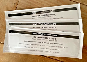 3 x Genuine Javelin Long T Cleaning Card - For J200i J230i CARD PRINTERS Inc Vat - Picture 1 of 2