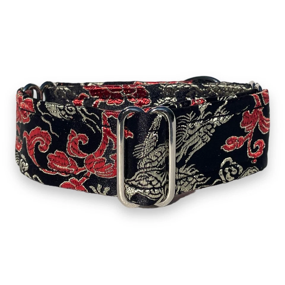 Satin Lined Martingale Collar 1.2" Wide Italian Greyhound Whippet Adjustable - Image 1 of 1