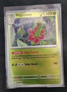 Meganium ERROR REVERSE HOLO BLEED 010/132 Pokemon TCG Card MEG MEGA EVOLUTION NM - Picture 1 of 2