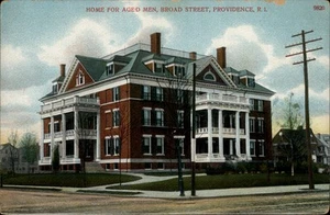 Home For Aged Men, Broad Street, Providence, RI Rhode Island Postcard - Picture 1 of 2