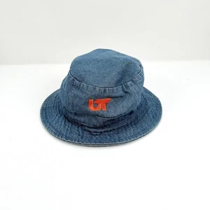 University of Tennessee UT Embroidered Denim Blue Bucket Hat Cap Toppers 90s - Picture 1 of 10