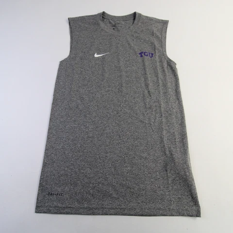 TCU Horned Frogs Nike Dri-Fit Sleeveless Shirt Men's Gray New Cover