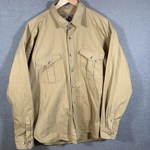 Moose Creek Shirt Men's XXL Soft Button Up Cotton Flannel Outdoor Beige Tan - Picture 1 of 6