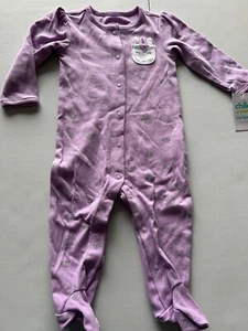 Child Of Mine Baby Girl Purple Rainbow And Unicorn Knit Sleeper Size 6-9 M NWT - Picture 1 of 6