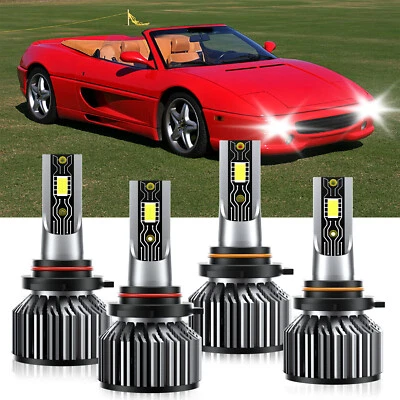 Para Ferrari F355 Spider 1996-1999 Bombilla Faro LED Luz Alta Baja 6500K Blanco Foto 1 de 4