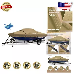 Durable Waterproof Boat Cover - 1200D Oxford Fits 22-24ft Fishing & Ski Boats - Bild 1 von 8
