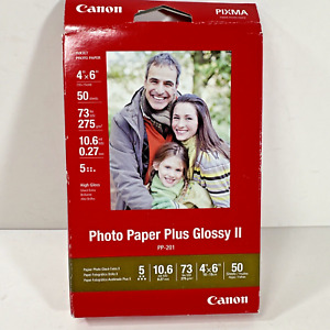 Canon Pixma Fotopapier Plus Hochglanz II - 5"" x 7"" PP-201 Tintenstrahl 50 Blatt