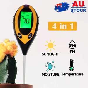 4 in 1 Soil PH Tester Moisture Sunlight Light Test Meter for Farm Garden Plant