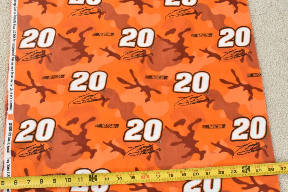Franela suave camuflaje naranja por 1/2 yarda/naranja, Tony Stewart #20 Nascar,/primavera, B1665 Foto 1 de 4