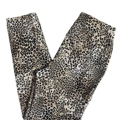 Chicos Womens Ankle Pull On Pants Sz 0, Small, 4  Mid Rise Pockets Animal - Image 1 of 4