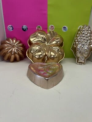 Molde de gelatina de trébol vintage, uvas, cereza y redondo. ¡¡Juego de 4!!! Foto 1 de 4