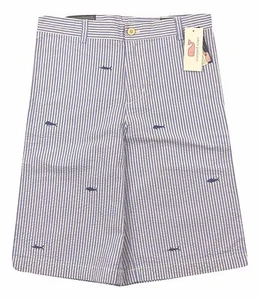 Vineyard Vines Boys Gamefish Embroidered Seersucker Shorts Breaker Blue Size 16 - Picture 1 of 3