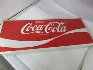 VINTAGE ADVERTISING  COKE COCA COLA  SODA RACK SIGN HEADER  W/ FLANGE M-230