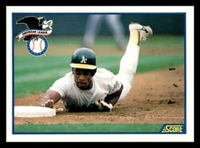 1990 Score Rickey Henderson HOF Oakland A's American League #698 Mint
