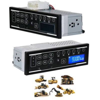 ESPERIA 12V -24V Radio Bluetooth for Caterpillar Excavator Dozer Loader CarAM/FM/USB/Aux