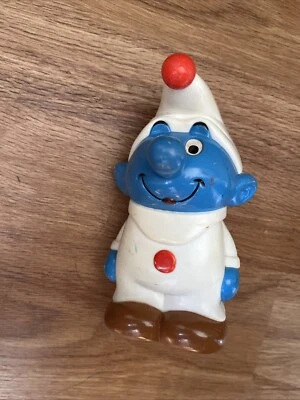 Vintage Smurf Figure Illco 1982 Pre-school Toy Wind Up plays you are my sunshine - Image 1 of 4