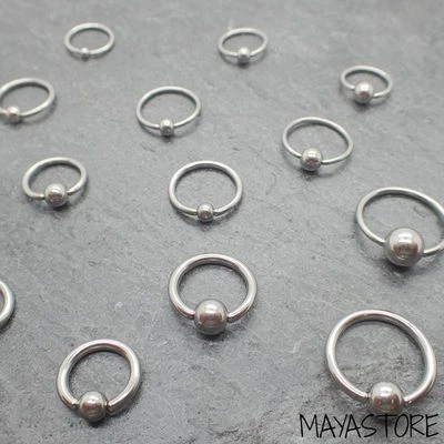 BCR LIPEN HELIX SEPTUM KLEMMRING TRAGUS OHR RING PIERCING INTIM AUGENBRAUN BRUST - Bild 1 von 2