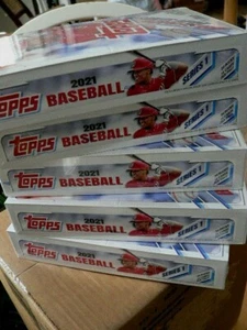 2021 Topps Series 1 HOBBY BASEBALL 5 box LOT - 5 Factory sealed HOBBY Boxes - Picture 1 of 4