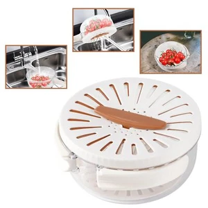 Draining Basket Plastic Fruit Drainer Container with Foldable Handle 2 in 1 D... - Picture 1 of 7