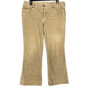 Eddie Bauer Slightly Curvy Fit Flared Women’s 10 Corduroy Stretch Pants Brown - Picture 1 of 12