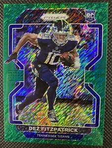Panini Prizm Dez Fitzpatrick 2021 verde brillo novato Prizm/5 #366 Tennessee - Imagen 1 de 2