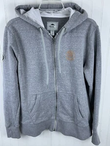 Roots 73 Canada Hoodie Sweatshirt Large Heather Gray ImageN Full Zip Thumb Holes - Picture 1 of 9