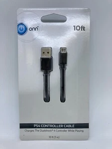 Onn 10ft PS4 Controller Cable for Dualshock 4 Controller Black - Picture 1 of 1