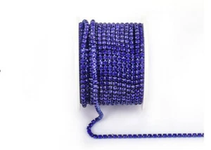 Diamante Rhinestone Crystal Chain A++ Quality royal blue amethyst stone 1m - Picture 1 of 1