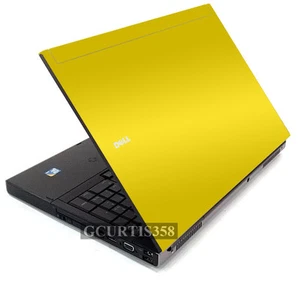 YELLOW Vinyl Lid Skin Cover Decal fits Dell Precision M6400 M6500 Laptop - Picture 1 of 1