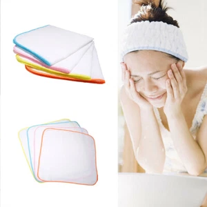 10x Cotton Face Facial Cleansing Muslin Cloth Towel Cleaning Makeup Dirt Removal - Picture 1 of 11