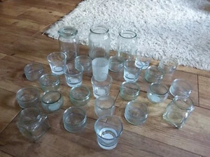 27 x Clear Glass Jars for Candle or Jam Making - ARTS & CRAFTS - Bundle /Job Lot - Picture 1 of 11