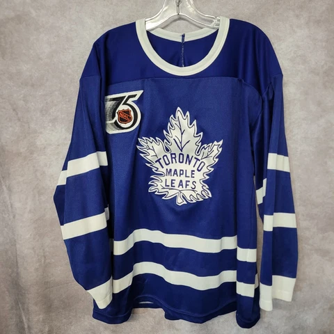 Vintage 90s CCM 75th Toronto Maple Leafs Doug Gilmour 93 Jersey Mens XL Cover