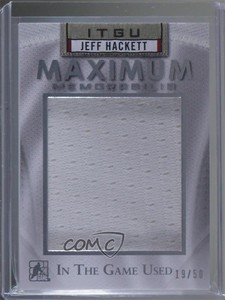 2014-15 ITG Used Maximum Memorabilia /50 Jeff Hackett #MM-JH1