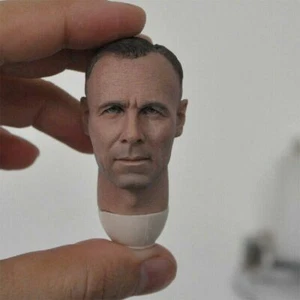 1/6 WWII Male Soldier Leader Head Sculpt Carved For 12'' Action Figure Doll Body - Picture 1 of 4