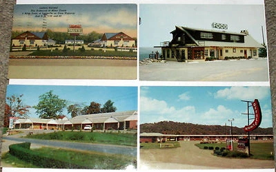 8 Vintage 40's-60's KENTUCKY MOTEL PCs-ROADSIDE Linen/Chrome-All Different Towns - Image 1 of 4