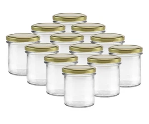 24x Sturzgläser 350ml Marmeladenglas Einmachglas Einweckgläser Gold - Bild 1 von 3