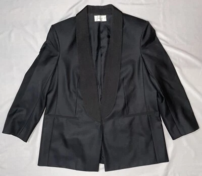 Jaqueta smoking The Row xale de gorgorão preto lapela 10 - Imagem 1 de 4