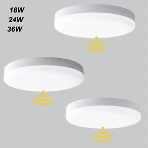 Deckenlampe mit Bewegungsmelder 360° Sensor Rund Wandleuchte Innen Flurlampe DHL - Bild 1 von 19